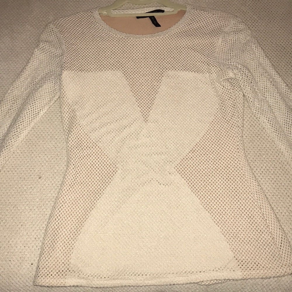 Bcbg fishnet sweater